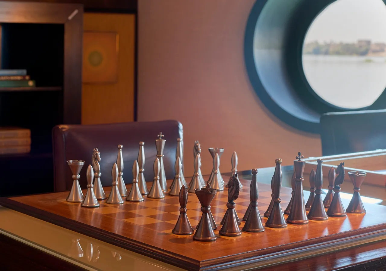 Lounge aboard the The Oberoi Zahra, Luxury Nile Cruiser Nile cruise
